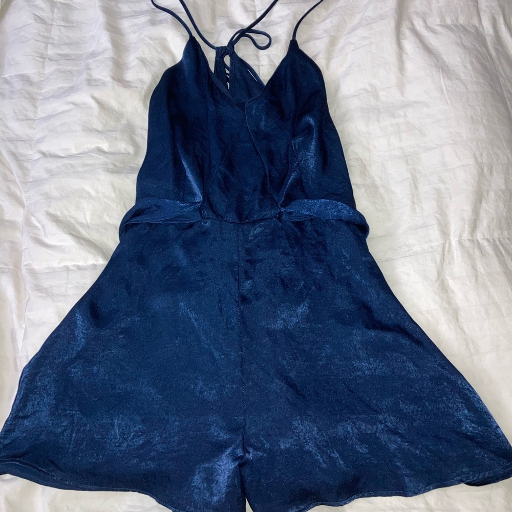 Silky romper with flattering cinched waist